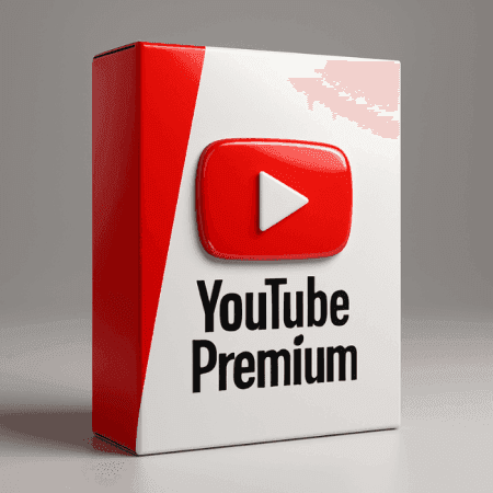 A box displaying the YouTube Premium Reseller logo on a white and red background, perfect for showcasing the YouTube Premium Reseller product.