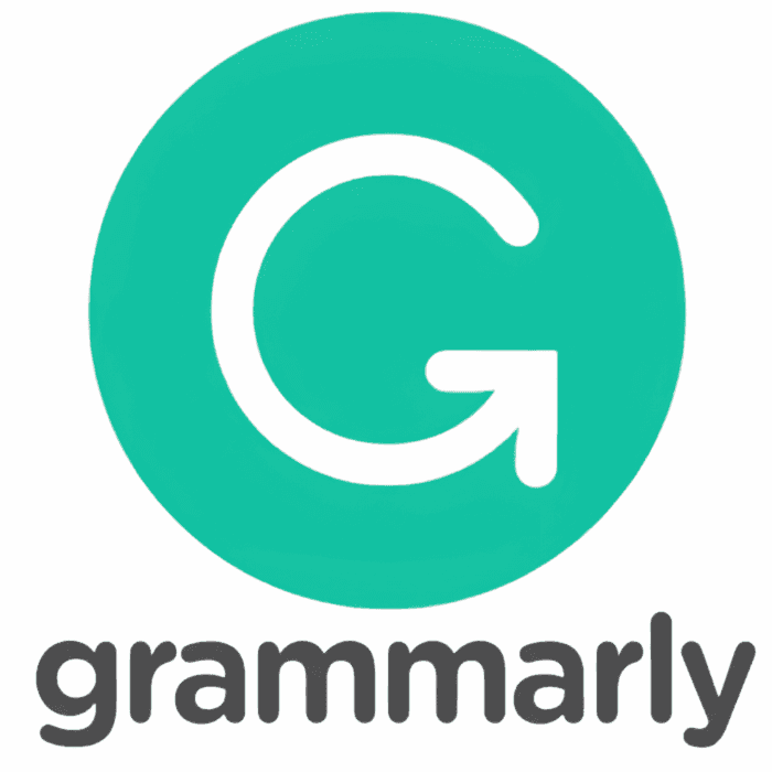 Grammarly logo with a bold white